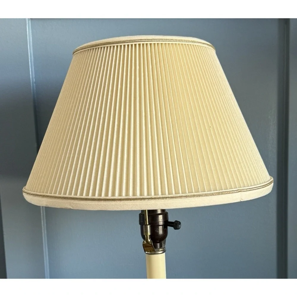Mid Century Modern Table Lamp Black‎ Silver Metal 24